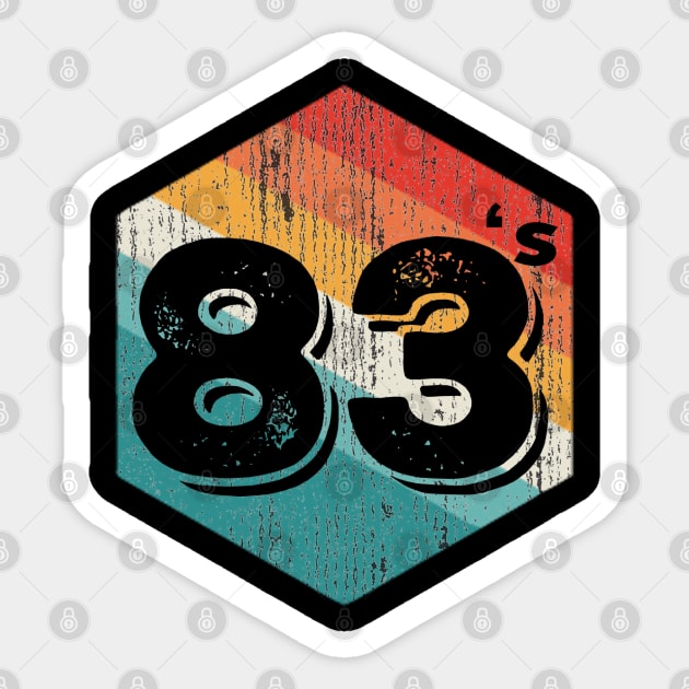 Vintage 1983 Retro Legendary, Birthday Sticker by thexsurgent